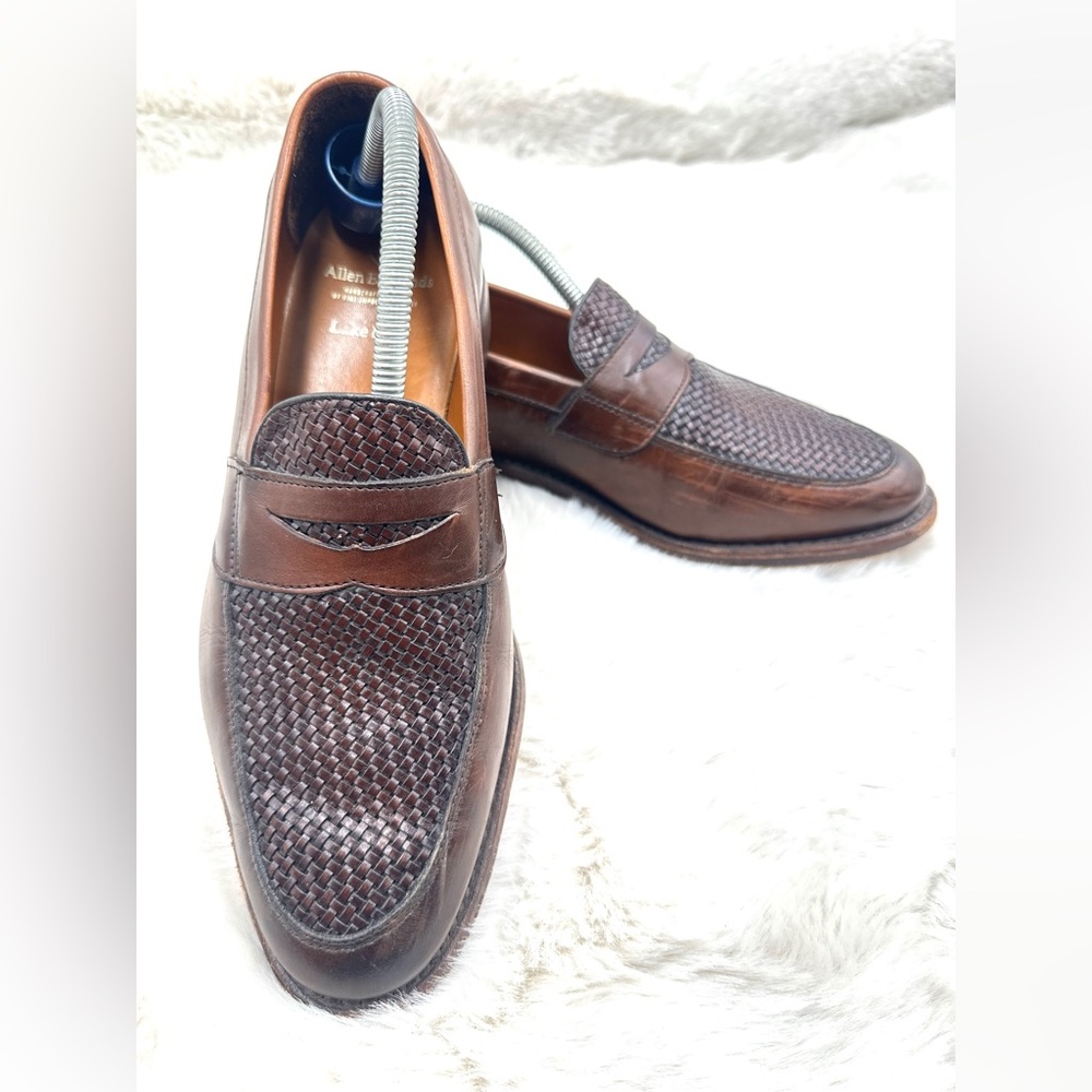 Allen Edmonds Shoes Lake Bluff Weave Dress Loafer 8‎ D brown leather